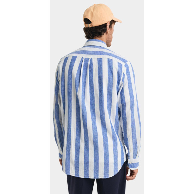 Gant Casual hemd lange mouw reg cotton linen bold stripe 3250043/407 187787 large