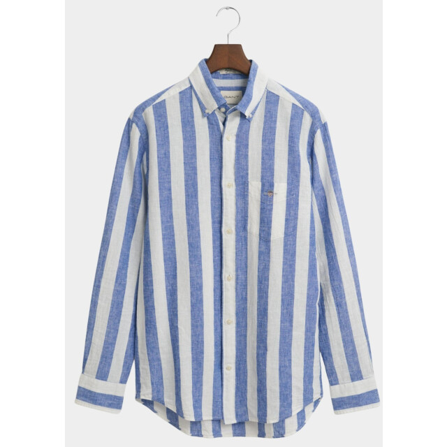Gant Casual hemd lange mouw reg cotton linen bold stripe 3250043/407 187787 large