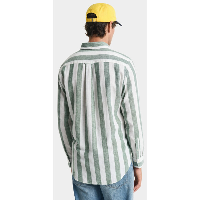 Gant Casual hemd lange mouw reg cotton linen bold stripe 3250043/318 187786 large