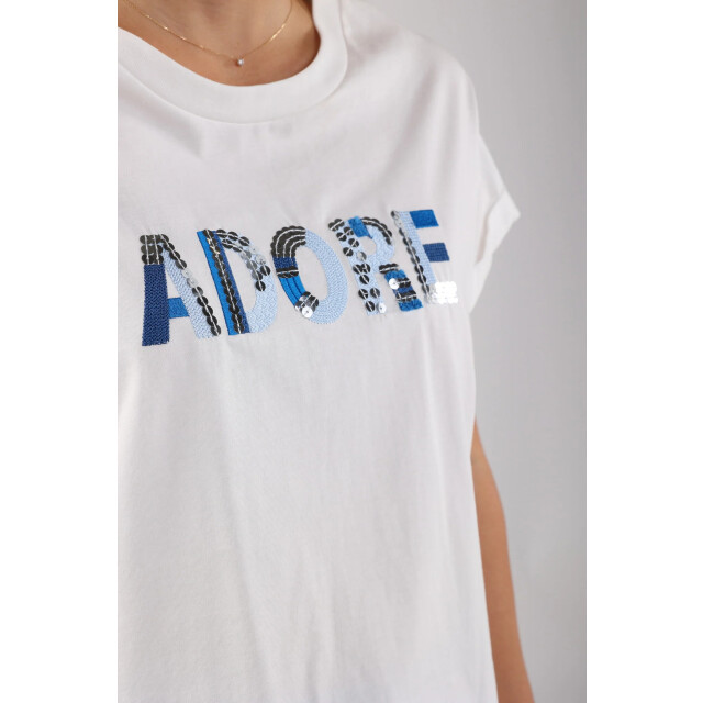 Nukus Nks04000 235 femke shirt adore offwhite/sky NKS04000 235 large