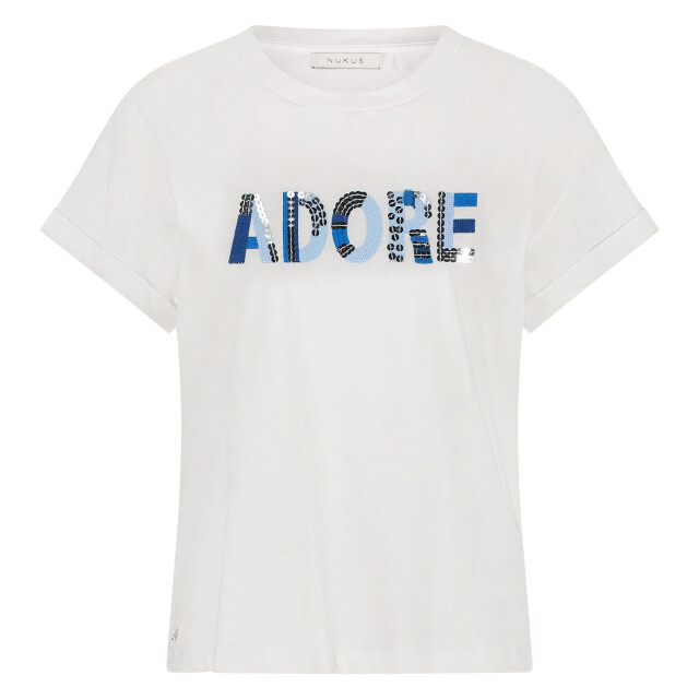 Nukus Nks04000 235 femke shirt adore offwhite/sky NKS04000 235 large
