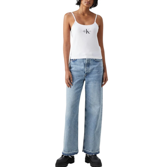 Calvin Klein Monologo strappy tanktop Calvin Klein Jeans Wit Monologo Strappy Tanktop large