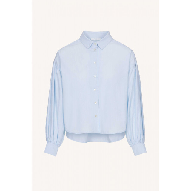 By-Bar Amsterdam sarah short chambray blouse 23512037 light blue 06615.210.0003 large