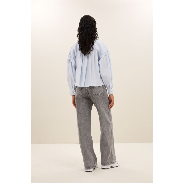 By-Bar Amsterdam sarah short chambray blouse 23512037 light blue 06615.210.0003 large