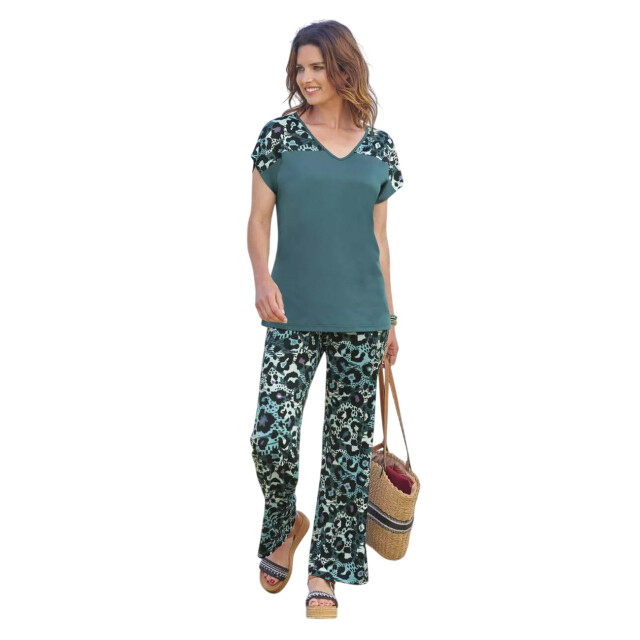 Atlas for Women Dames top en broek met luipaardprint UTAF1780_green large