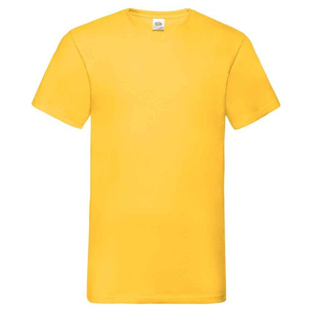 Fruit of the Loom Unisex adult waardevol v hals t-shirt UTLT2574_sunflower large
