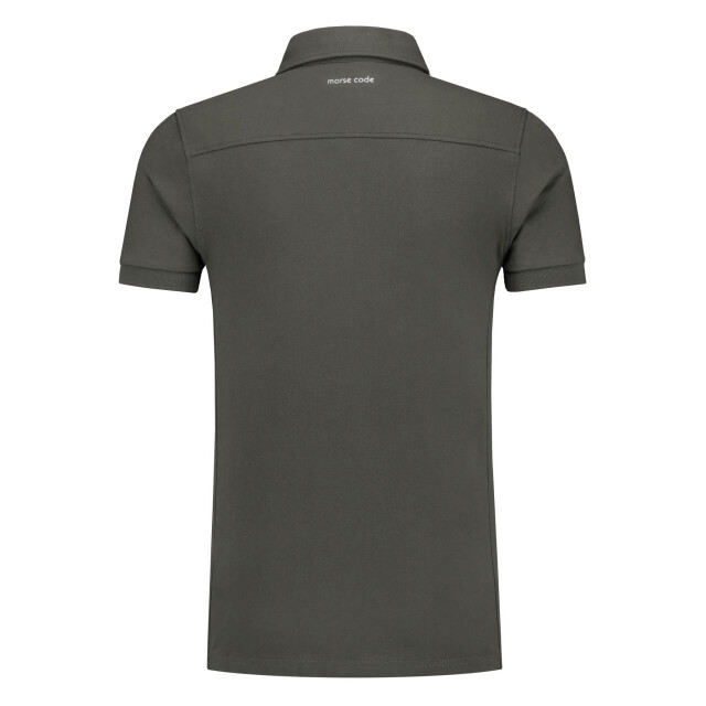 Morse code Alpha 1 pique polo met korte mouwen 099688-001-M large