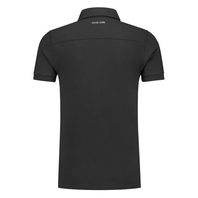 Morse code Alpha 1 pique polo met korte mouwen 099689-001-M large