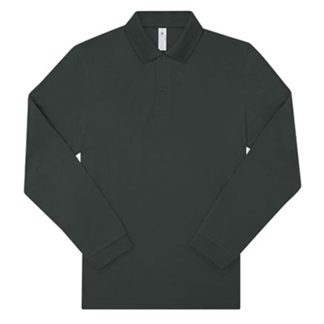 B and C Volwassen unisex my polo 180 poloshirt met lange mouwen UTLT2761_darkforest large