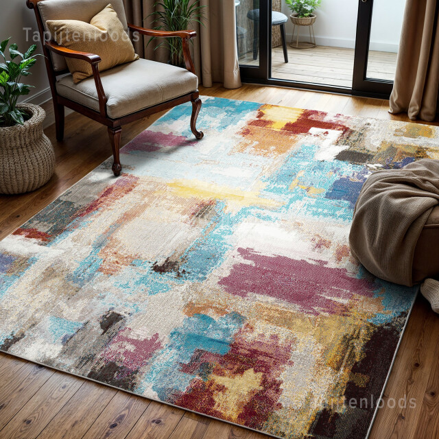 Muratap Picasso artisan vintage vloerkleed multi laagpolig- 200x290 cm 1130171 large