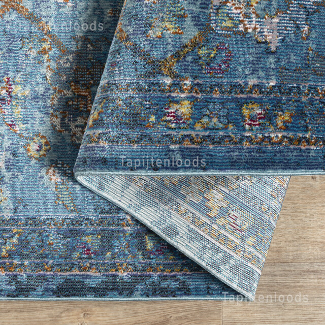 Muratap Picasso sarough vintage rond vloerkleed blauw laagpolig- 160 cm 2877801 large