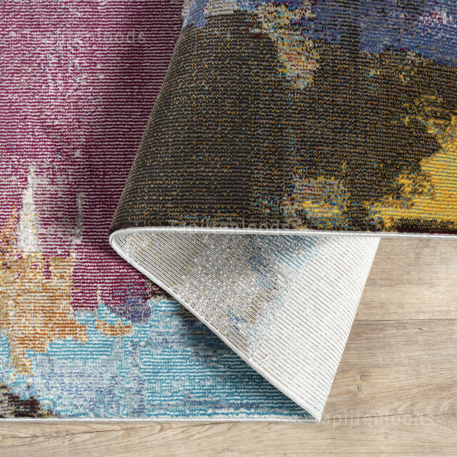 Muratap Picasso artisan vintage rond vloerkleed multi laagpolig- 160 cm 2438933 large