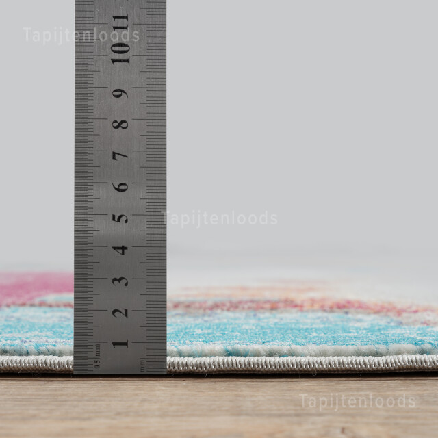 Muratap Picasso artisan vintage rond vloerkleed multi laagpolig- 160 cm 2438933 large