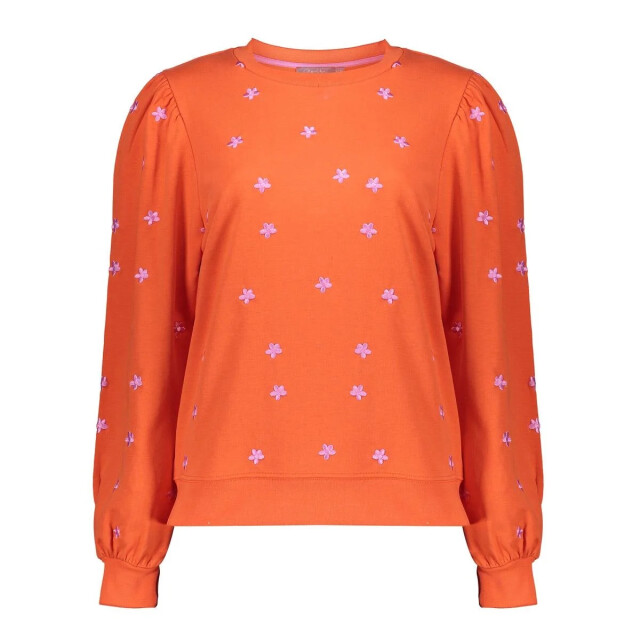 Geisha 52081-21 220 sweater embroiderd flowers coral/pink 52081-21 220 large