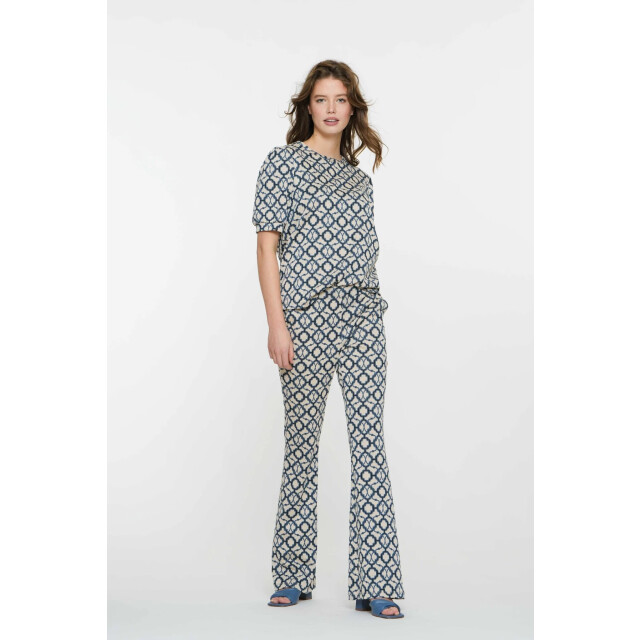 Geisha 51170-70 010 pants jaqcuard off-white/blue 51170-70 010 large