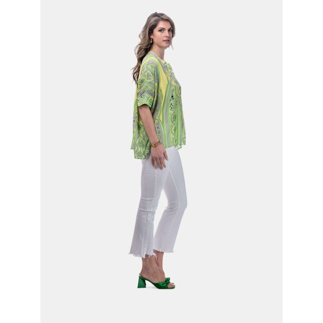Mucho Gusto ® blouse bréscia green paisley MUCHO GUSTO® Blouse Bréscia Green Paisley large
