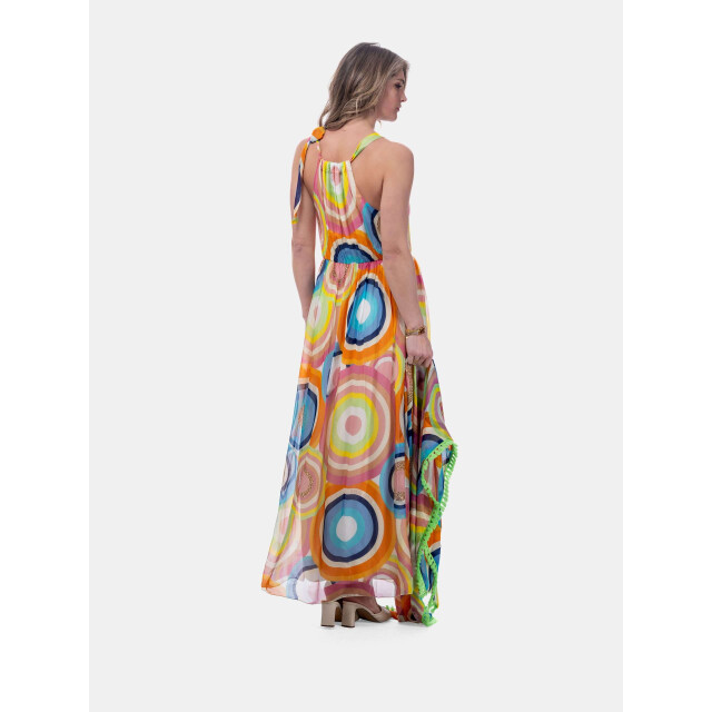 Mucho Gusto ® jurk cadiz kleurrijke cirkel print MUCHO GUSTO® Jurk Cadiz Kleurrijke Cirkel Print large