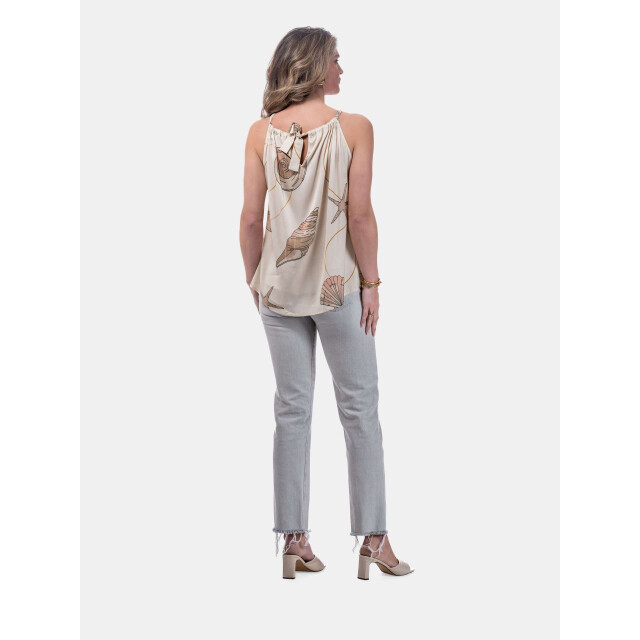 Mucho Gusto ® top dubai creme zeeschelpenprint MUCHO GUSTO® Top Dubai Creme Zeeschelpenprint large