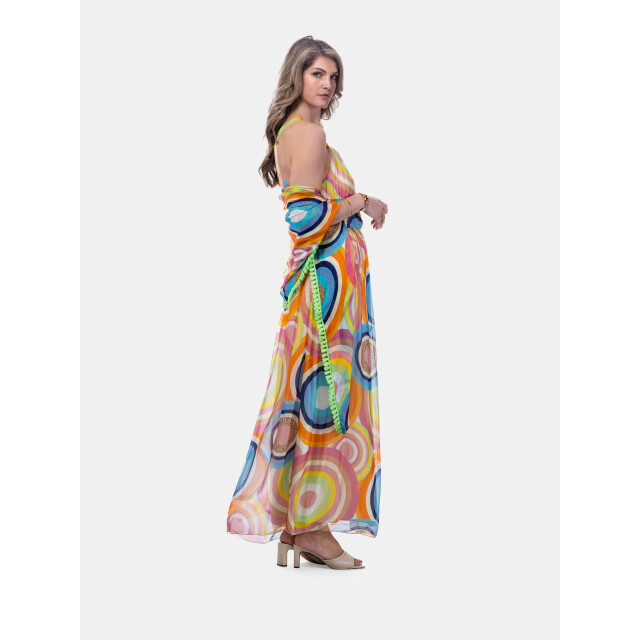 Mucho Gusto ® jurk cadiz kleurrijke cirkel print MUCHO GUSTO® Jurk Cadiz Kleurrijke Cirkel Print large
