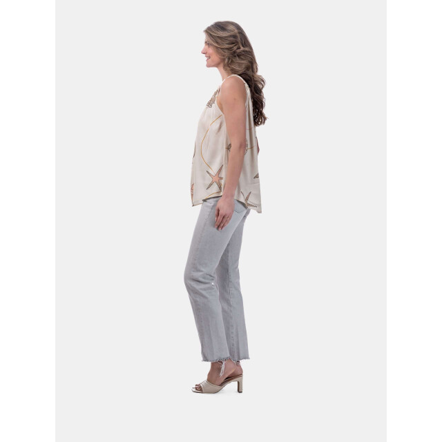 Mucho Gusto ® top dubai creme zeeschelpenprint MUCHO GUSTO® Top Dubai Creme Zeeschelpenprint large
