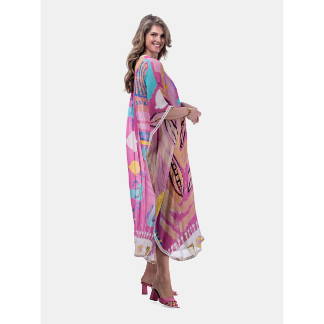 Mucho Gusto ® kaftan capaccio drawn pink patchwork MUCHO GUSTO® Kaftan Capaccio Drawn Pink Patchwork large