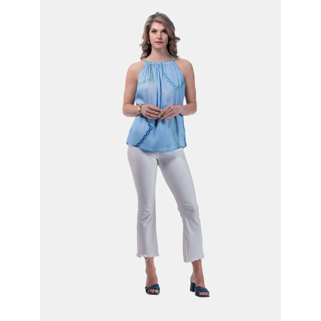 Mucho Gusto ® top dubai lichtblauw kettinghart MUCHO GUSTO® Top Dubai Lichtblauw Kettinghart large