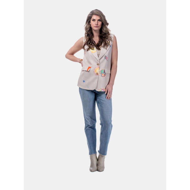Mucho Gusto ® gilet zanè plantenpotjes patchwork MUCHO GUSTO® Gilet Zanè Wit Klimaat Patchwork large