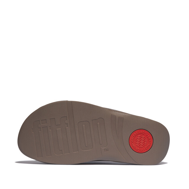 FitFlop Surfer mens tumbled-leather cross slides HA6 large