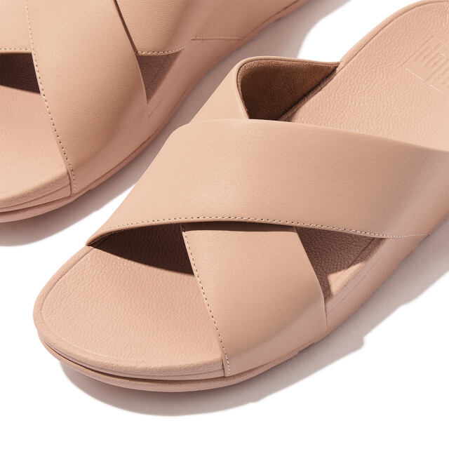 FitFlop Lulu cross slide sandals leather K04 large