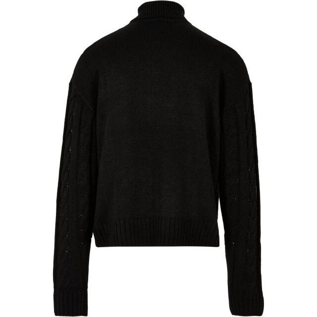 Urban Classics Heren roll neck boxy trui UTTN1078_black large