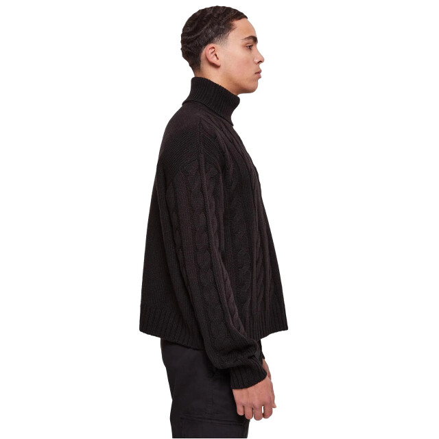 Urban Classics Heren roll neck boxy trui UTTN1078_black large