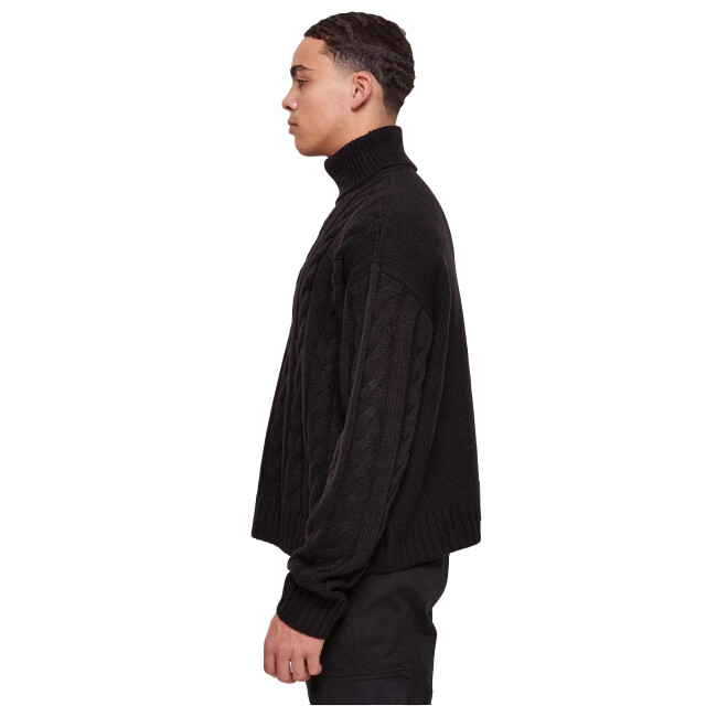 Urban Classics Heren roll neck boxy trui UTTN1078_black large