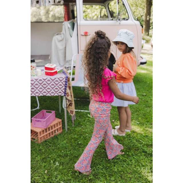 Looxs Revolution Flared krinkel pants summerflowers voor meisjes in de kleur 2511-7609-953 large