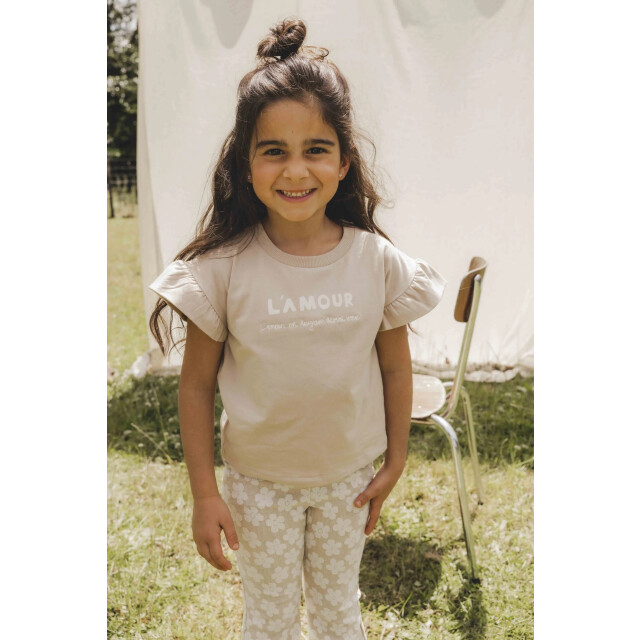 Looxs Revolution Zomer t-shirt meisjes s/s - 2511-7480-414-Soft taupe large