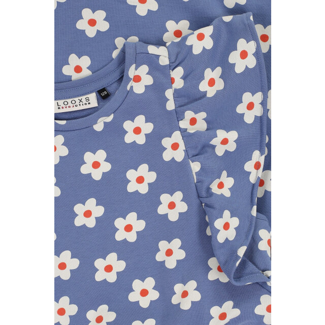 Looxs Revolution Sweat zomerjurkje blue flowerbomb voor meisjes in de kleur 2511-7812-981 large