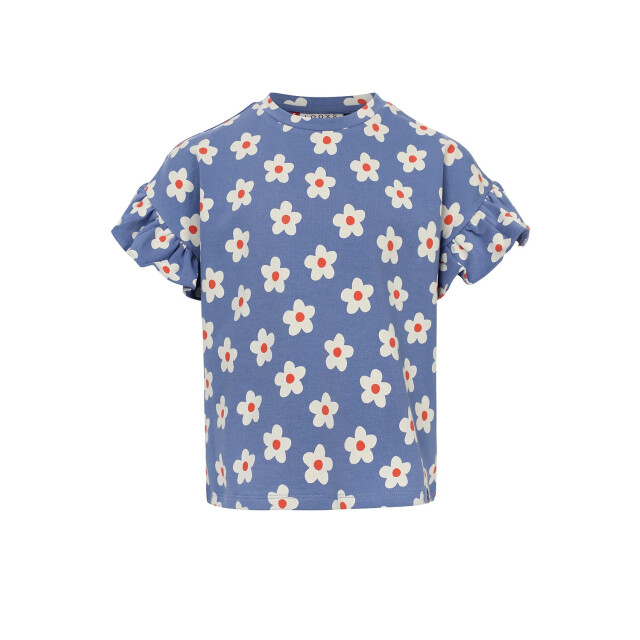Looxs Revolution Mouwloze sweater blue flowerbomb voor meisjes in de kleur 2511-7412-981 large