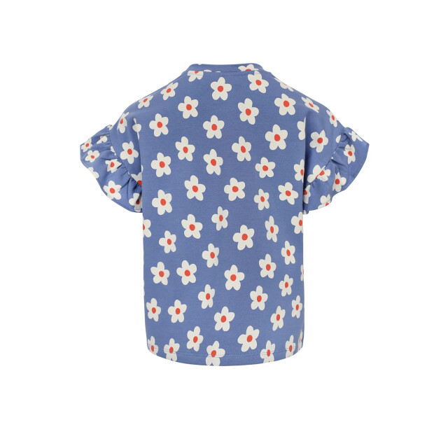 Looxs Revolution Mouwloze sweater blue flowerbomb voor meisjes in de kleur 2511-7412-981 large