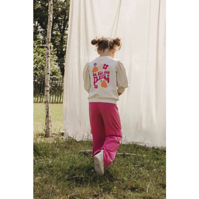 Looxs Revolution Sweater crème backprint  voor meisjes in de kleur 2511-7319-014 large