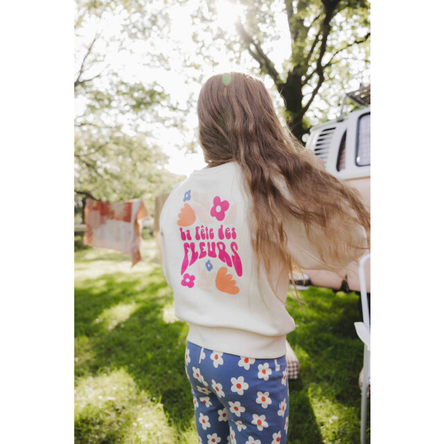 Looxs Revolution Sweater crème backprint  voor meisjes in de kleur 2511-7319-014 large