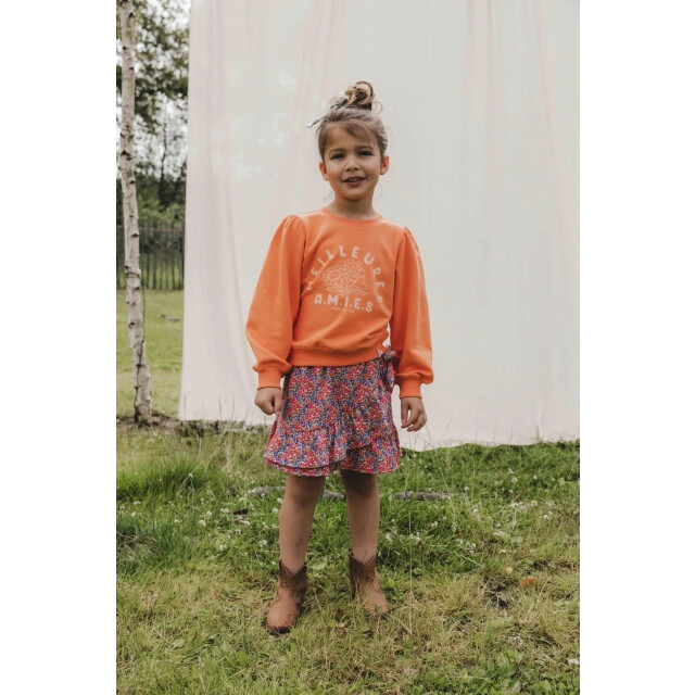 Looxs Revolution Zomer sweater meisjes - 2511-7318-259-Tangerine large