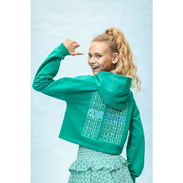 Looxs Revolution Zomer hoodie meisjes - 2511-5303-314-Seaweed large