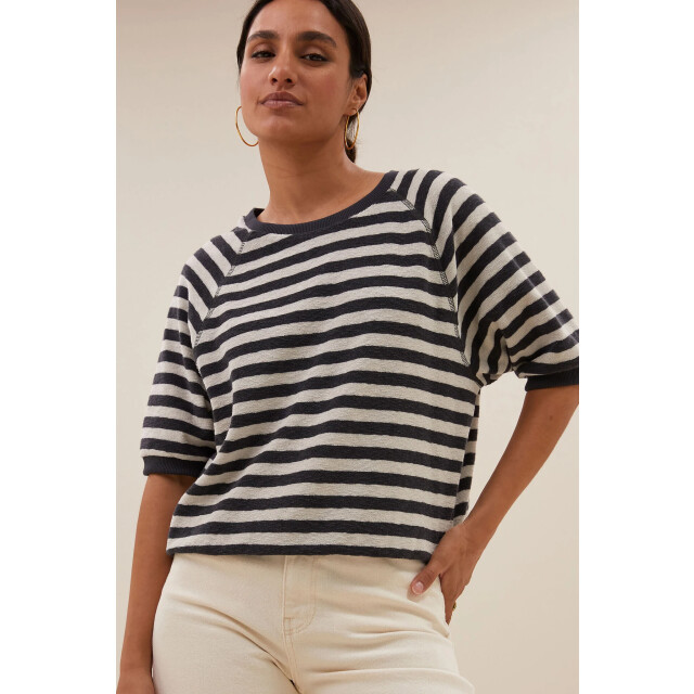 By-Bar Amsterdam 101012 neva slub stripe top 101012 Neva slub stripe  top large