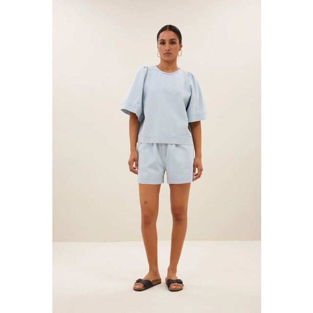 By-Bar Amsterdam 25112003 olivia bleached denim blouse 25112003 olivia bleached denim blouse large