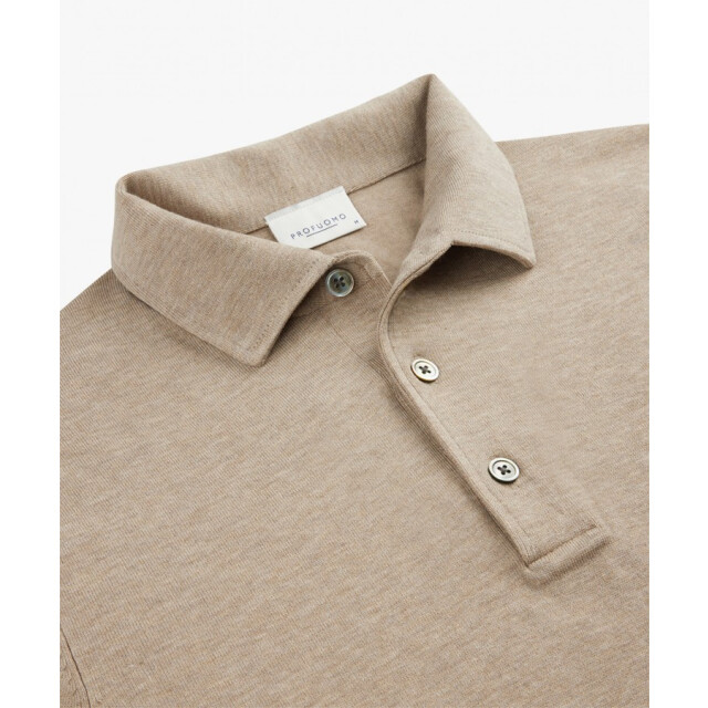 Profuomo Pp2j00009c f beige heren trui met polokraag profu F/PP2J00009C large