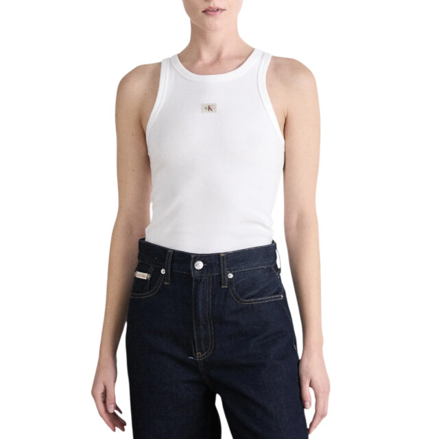 Calvin Klein Label tank top Calvin Klein Jeans Wit Label Tank Top large