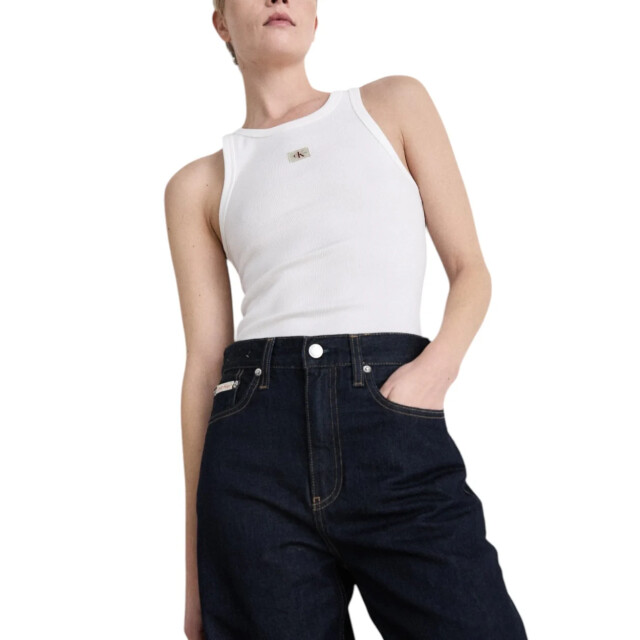 Calvin Klein Label tank top Calvin Klein Jeans Wit Label Tank Top large