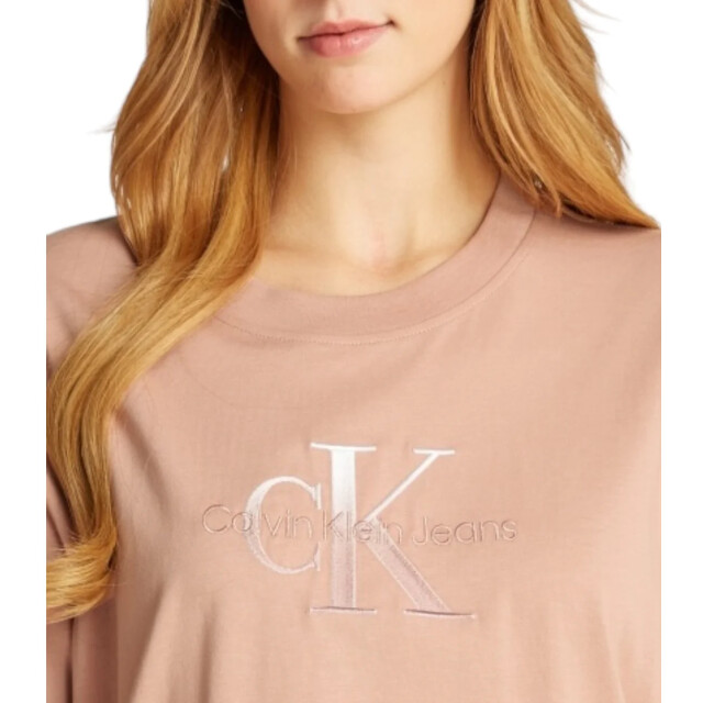 Calvin Klein T-shirt met logo Calvin Klein Jeans Roze T-shirt Met Logo large