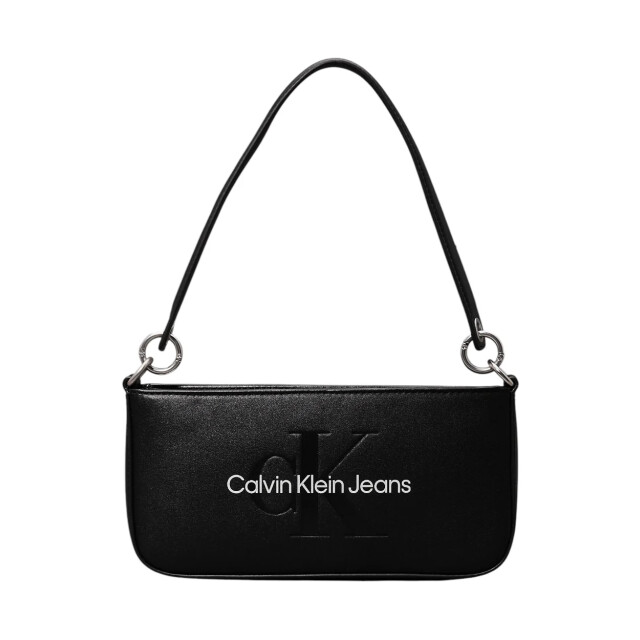Calvin Klein Schoudertas met logo Calvin Klein Jeans Zwart Schoudertas Met Logo large