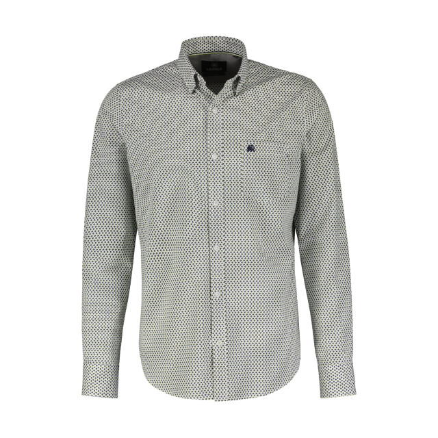 Lerros Heren overhemd 24d1488 612 sage green Lerros overhemd 24D1488 612SageGreen large