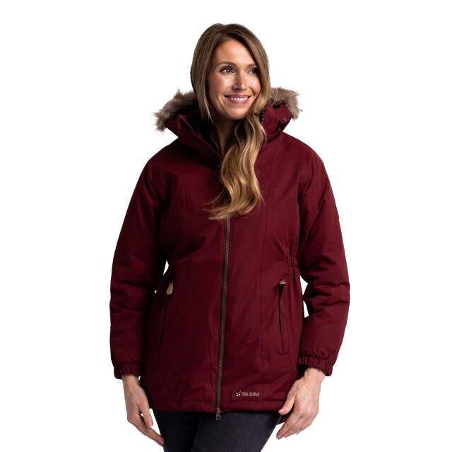 Trespass Dames celebrity geïsoleerd extra lange parka jas UTTP4190_darkcherry large